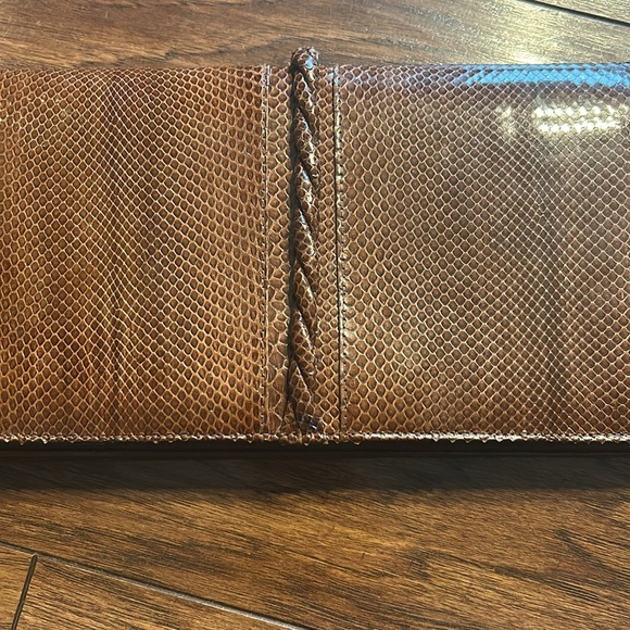 Vintage Genuine snake skin clutch made in Argentina - Picture 13 of 13